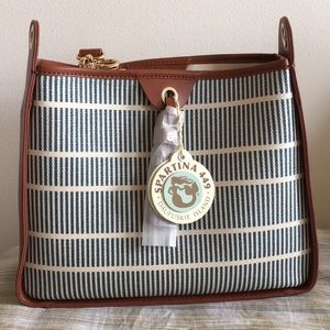 Spartina 449 Pia Shoulder Linen & Leather Bag